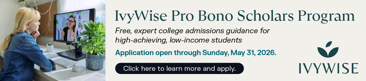 Ivy Wise Pro Bono Scholars Program ad