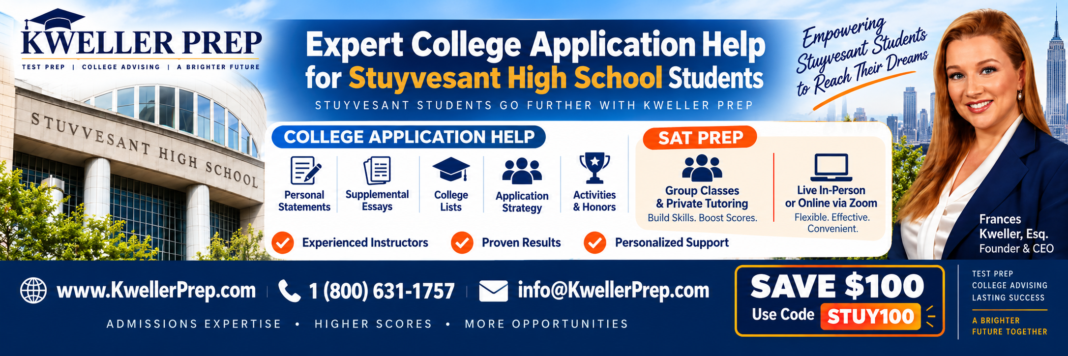 Kweller Prep ad